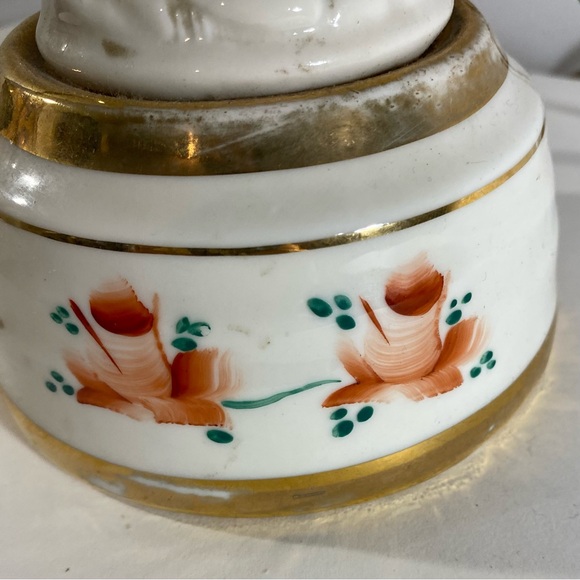 Set of 2 Vintage Boudoir Vanity Lamps Porcelain Parisian Man & Woman Figurines - Picture 10 of 16